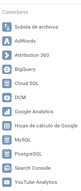 Conexiones de Google Data Studio